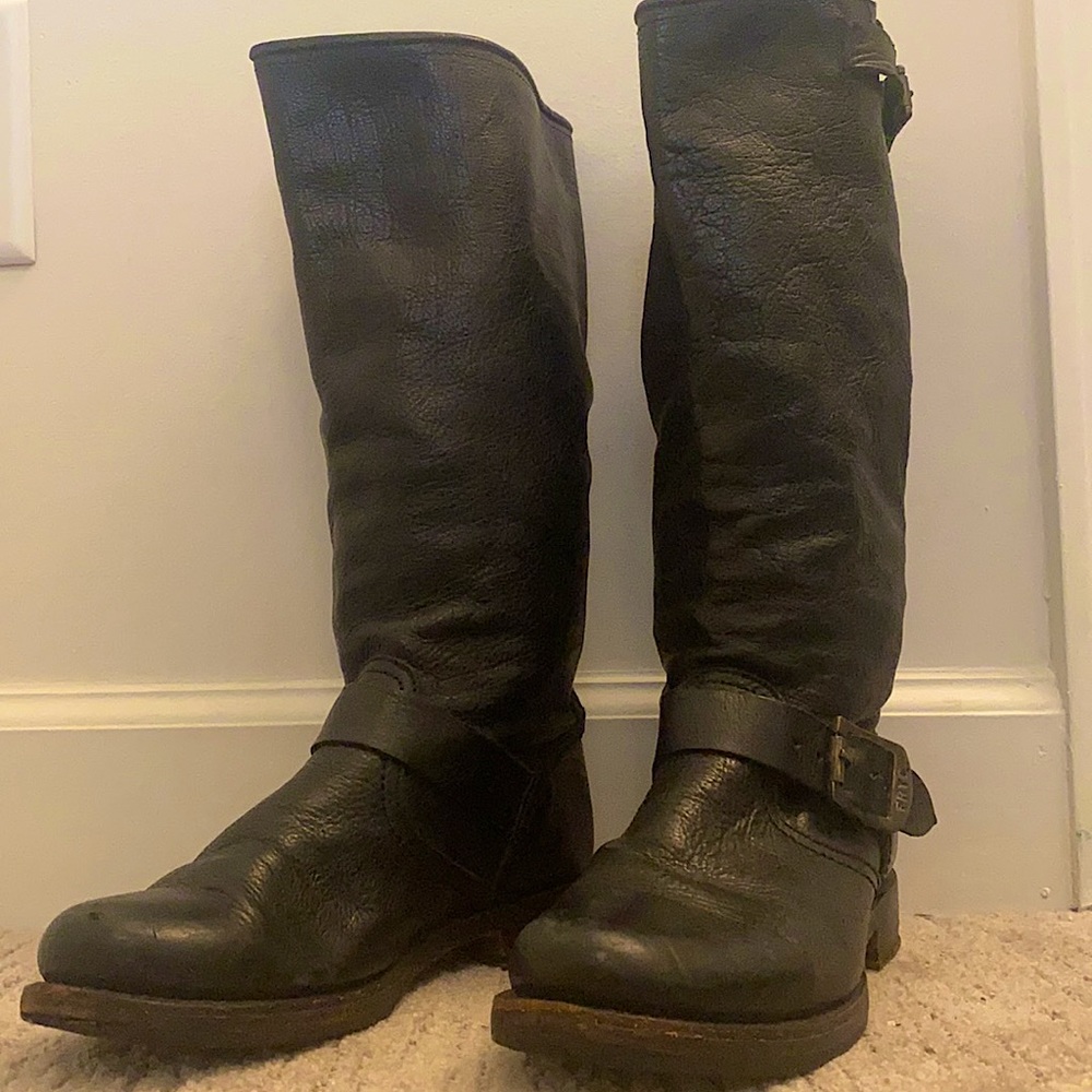 Frye Veronica Slouch Boots Black